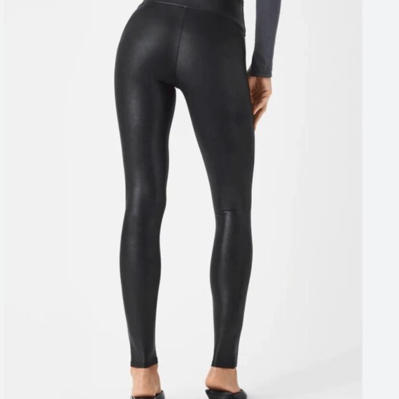 NWOT SPANX Shaping Faux Leather Leggings Pants - Picture 6 of 7